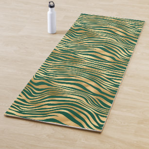 Emerald and Gold Safari Series Design 4 Yoga Mat