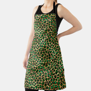 Emerald and Gold Safari Series Design 8 Apron