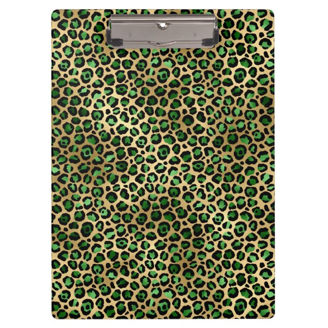 Emerald and Gold Safari Series Design 8 Clipboard (Front)