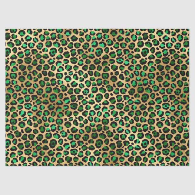 Emerald and Gold Safari Series Design 8 Tissue Paper (Front)