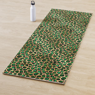 Emerald and Gold Safari Series Design 8 Yoga Mat