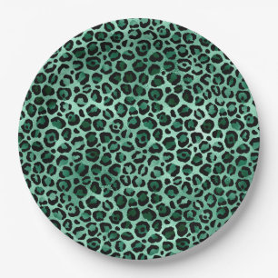 Emerald and Gold Safari Series Design 9 Paper Plate