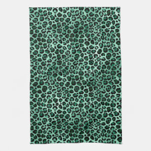 Emerald and Gold Safari Series Design 9 Tea Towel
