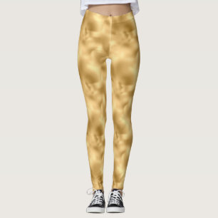Emerald and Gold Safari Series Design Leggings