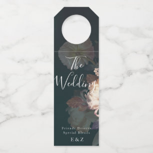 Emerald Antique Vintage Wedding Bottle Tag