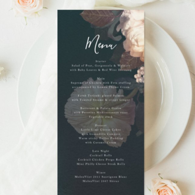 Emerald Antique Vintage Wedding Menu (Creator Uploaded)