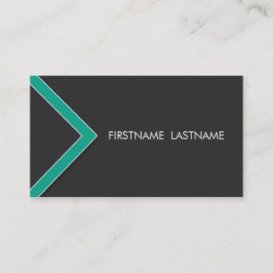 Emerald Arrow Personal Networking Business Cards