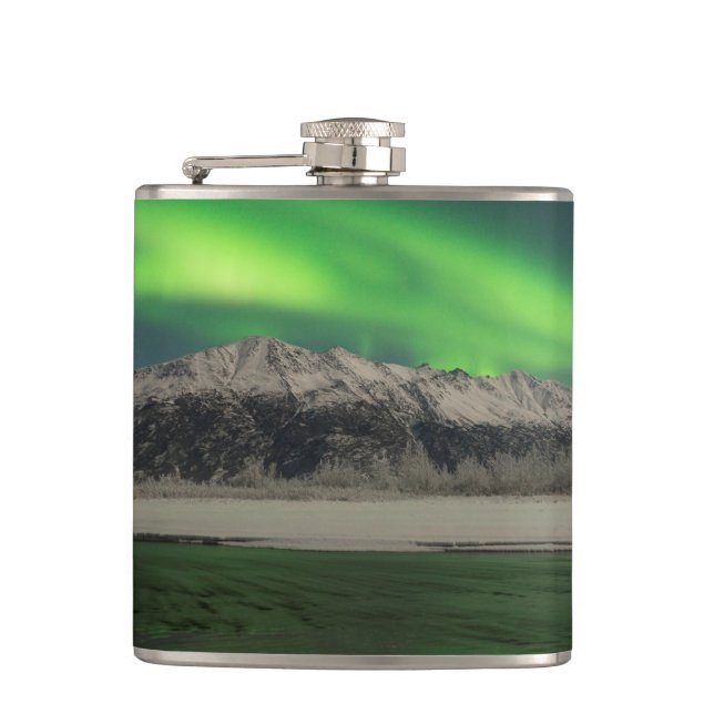 Emerald Aurora Hip Flask (Front)
