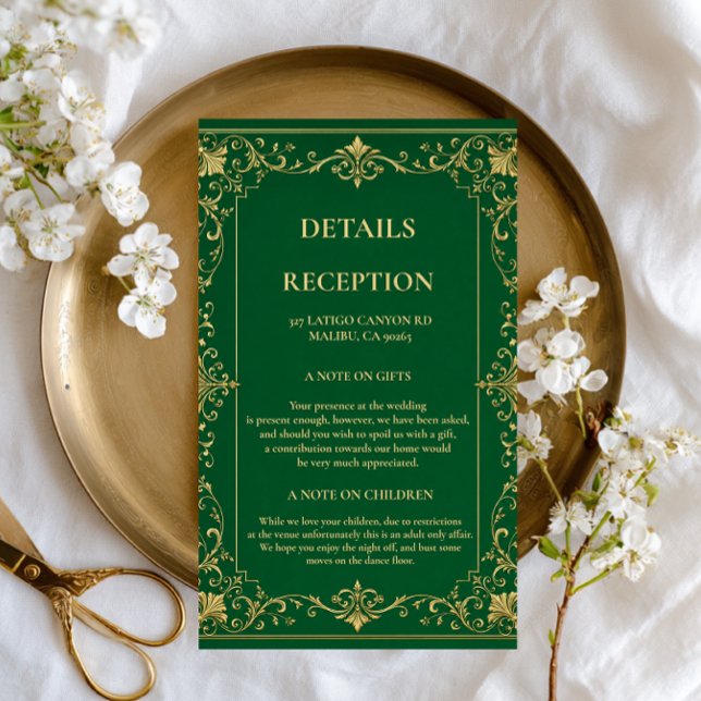 Emerald Baroque Artwork Celtic Enclosure Card (Creator Uploaded)