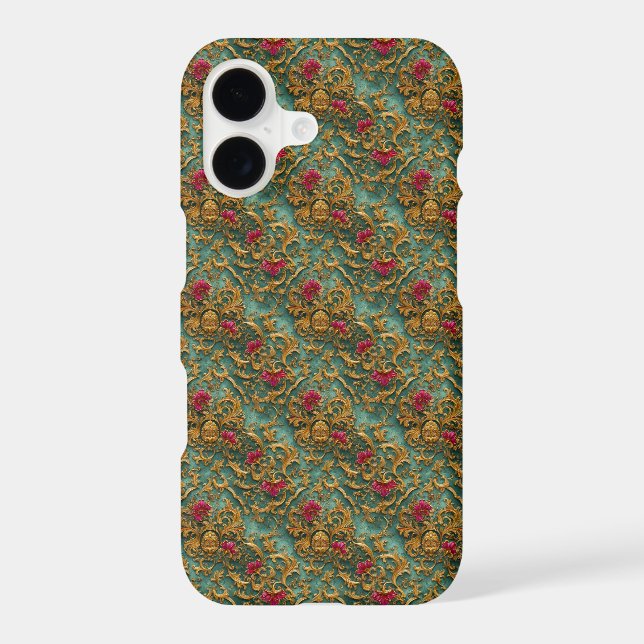 Emerald Baroque Floral with Gold Ornaments (Back)