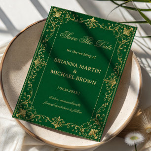 Emerald Baroque Luxury Celtic Save The Date