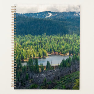 Emerald Basin Beneath Mountain Clouds Planner