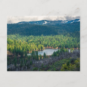 Emerald Basin Beneath Mountain Clouds Postcard