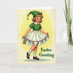 Emerald Bauble Girl Holiday Card