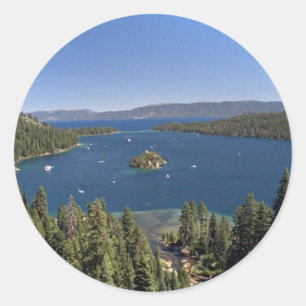 Emerald Bay, Lake Tahoe, California, USA Classic Round Sticker