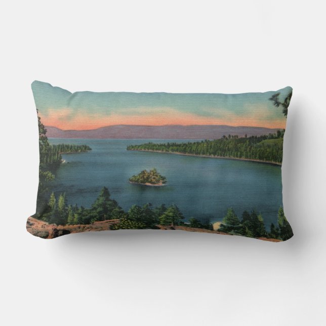 Emerald Bay - Lake Tahoe Lumbar Cushion (Front)