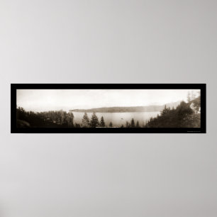 Emerald Bay Lake Tahoe Photo 1906 Poster