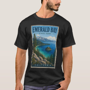 Emerald Bay State Park California Illustration T-Shirt