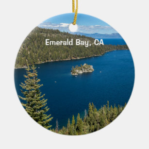 Emerald Bay with Lake Tahoe Ceramic Ornament