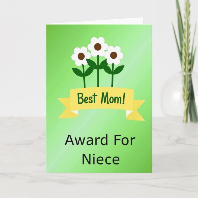 Emerald Best Mum Illustration Card (Front)