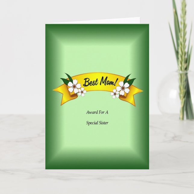Emerald Best Mum Script Card (Front)