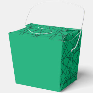 Emerald & Black Line Art Favour Box – Customisable