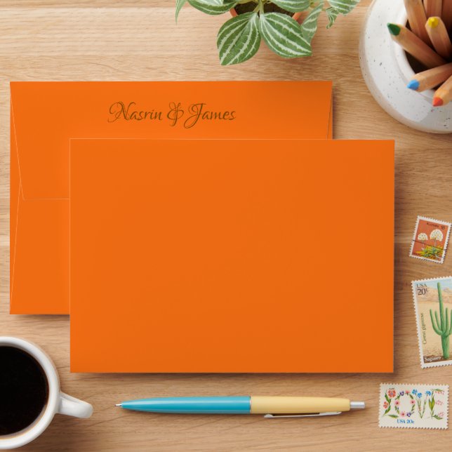 Emerald Black Return Address Envelope (Desk)