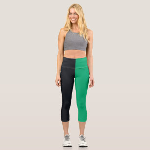 Emerald & Black Split Capris – Customisable