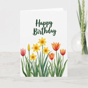 Emerald Bloom Birthday Card
