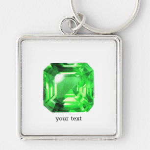 Emerald, Bright Green Key Ring
