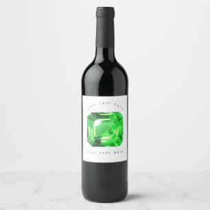 Emerald, Bright Green Wine Label