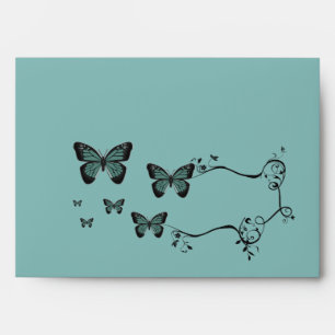 Emerald Butterflies Envelopes
