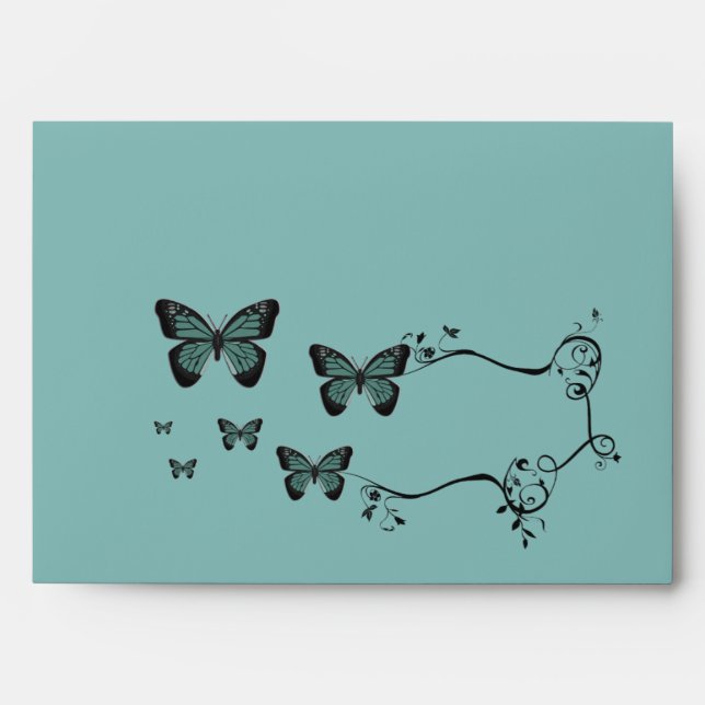Emerald Butterflies Envelopes (Front)