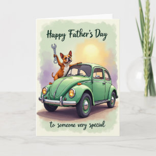 Emerald Car Fathers Day Card