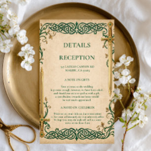 Emerald Celtic Elegance Enclosure Card