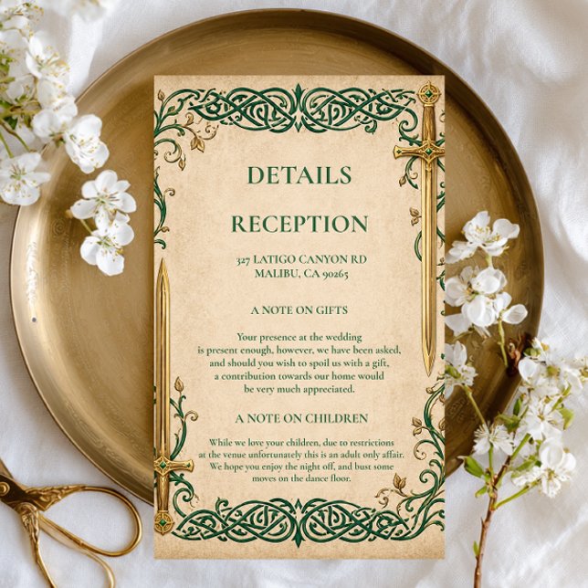 Emerald Celtic Elegance Enclosure Card (Creator Uploaded)