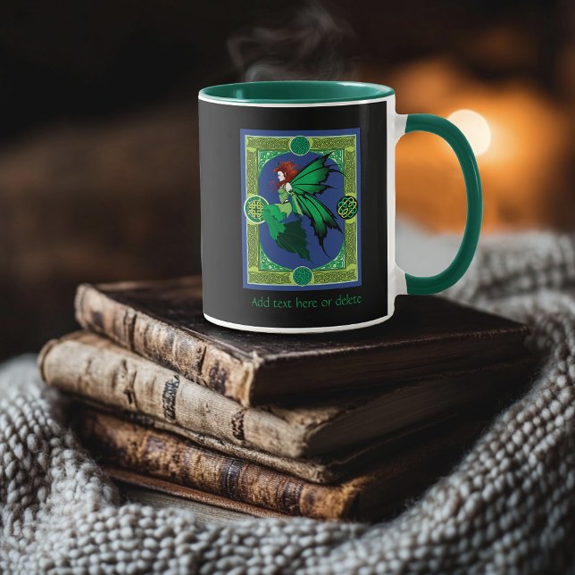 Emerald Celtic Fairy Green Wings Fantasy Mug (Creator Uploaded)