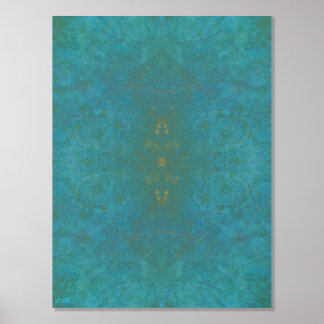 Emerald Charm Gold Foil Print