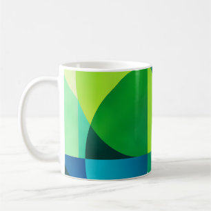 Emerald Citrus Geometric Abstract Coffee Mug
