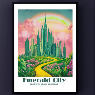 Emerald City Digital Art – Wizard of Oz Poster