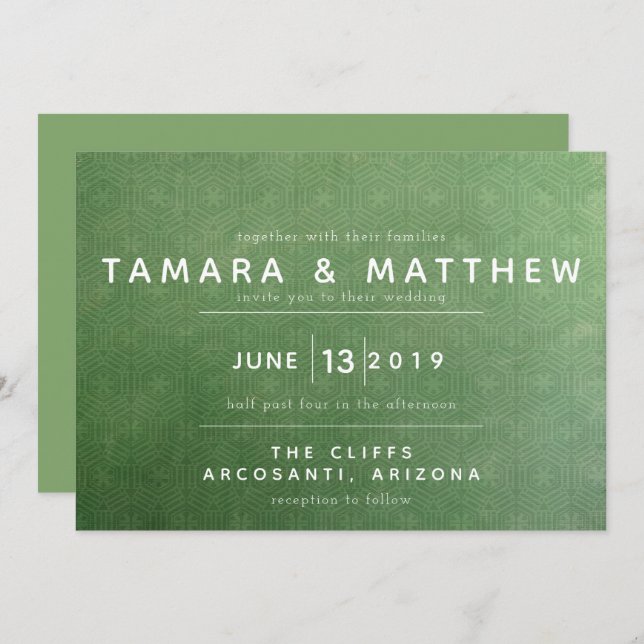 Emerald City Wedding Invitation (Front/Back)