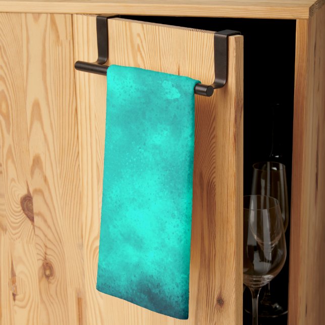 Emerald cloud effect Tea Towel (Thirds Fold)