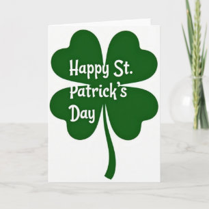 Emerald Clover Message Card