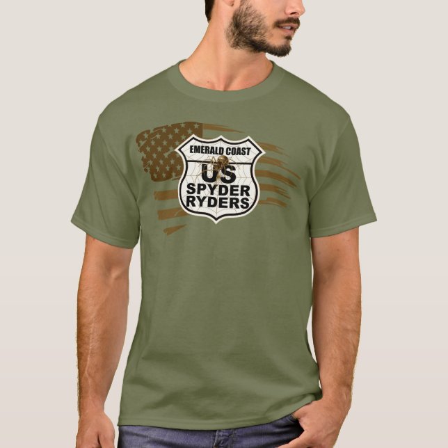 Emerald Coast Chapter - Tattered Flag sepia T-Shirt (Front)