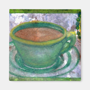 Emerald Coffee CricketDiane Coffee Art Magnet