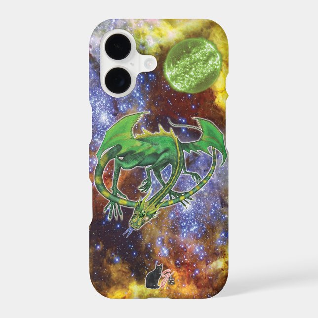 Emerald Cosmic Dragon Case-Mate iPhone Case (Back)