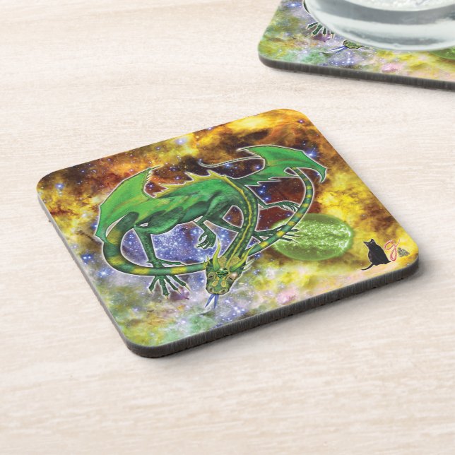 Emerald Cosmic Dragon Coaster (Left Side)