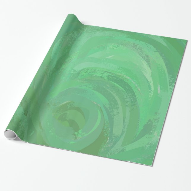 Emerald Cream Green Wrapping Paper (Unrolled)