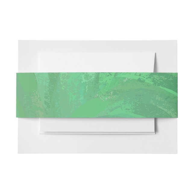 Emerald Cream Invitation Belly Band (Front Example)