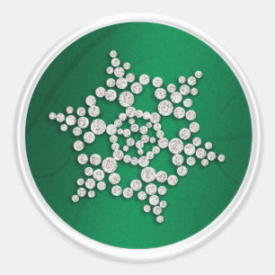 Emerald Crystal Snowflake Envelope Seal